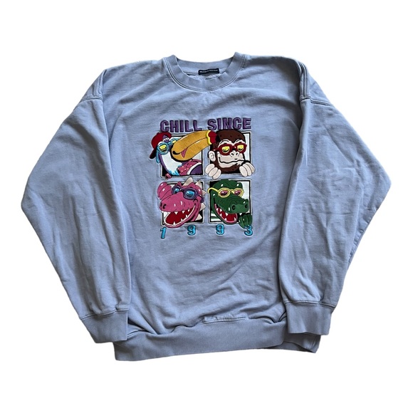 Brandy Melville Other - Brandy Melville Embroidered Crew Neck